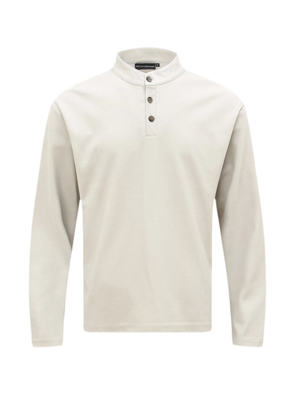 Henley Long Sleeve T-Shirt with Button Detail