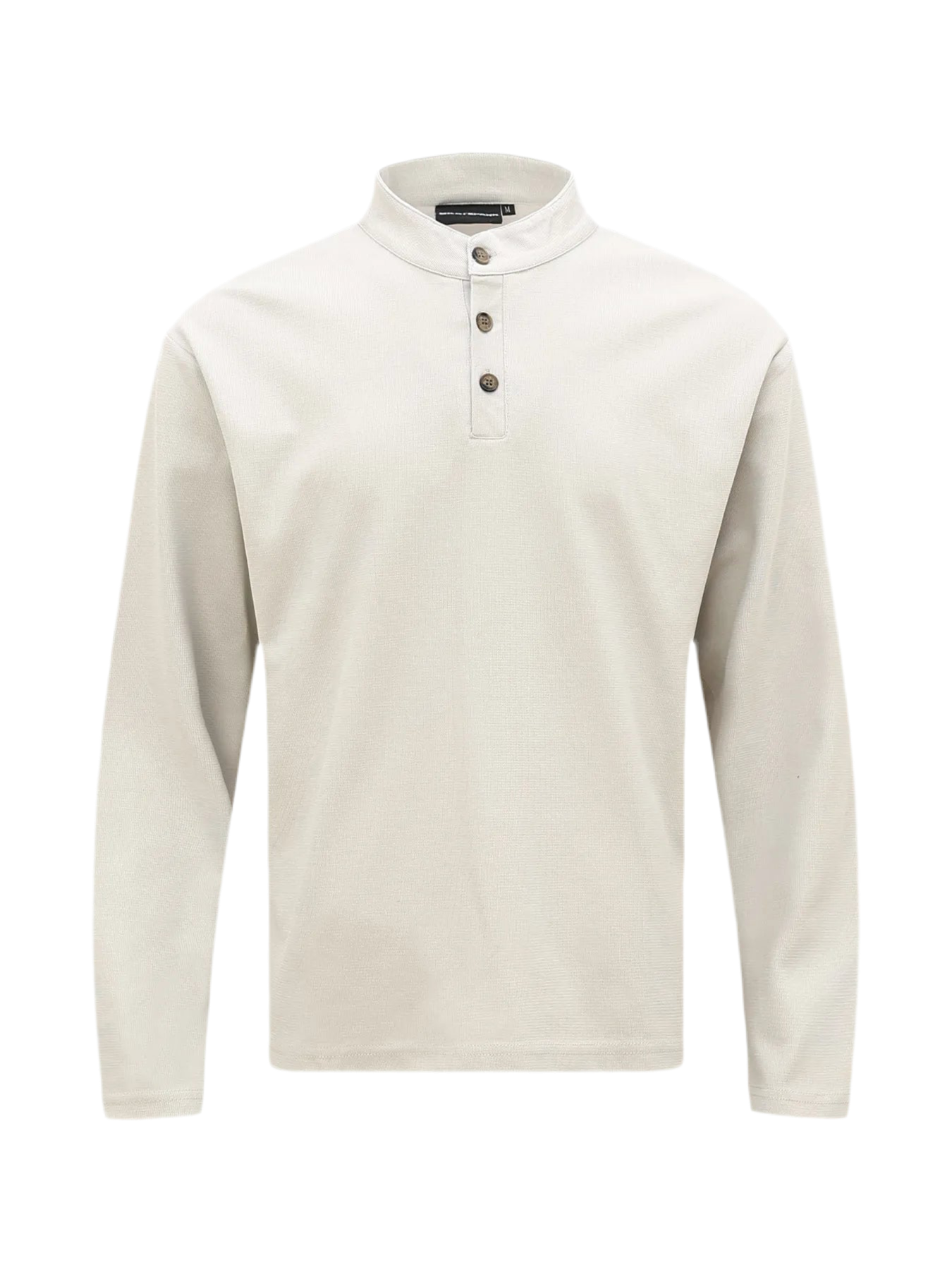Henley Long Sleeve T-Shirt with Button Detail