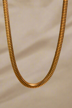 18K Gold Snake Bone Chain Necklace