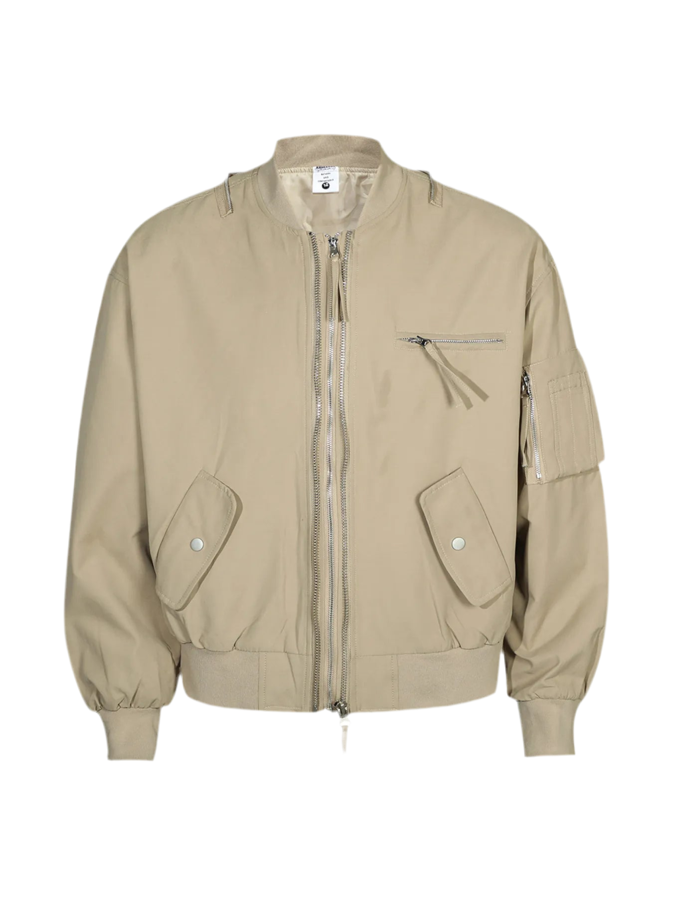 Khaki Zip Up Jacket