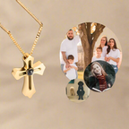 Hollow Cross Projection Necklace