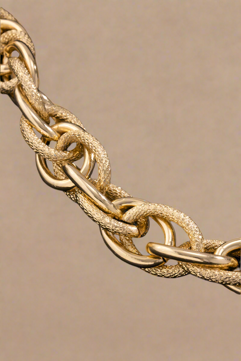 Trendy simple hip-hop punk twist design all-match necklace