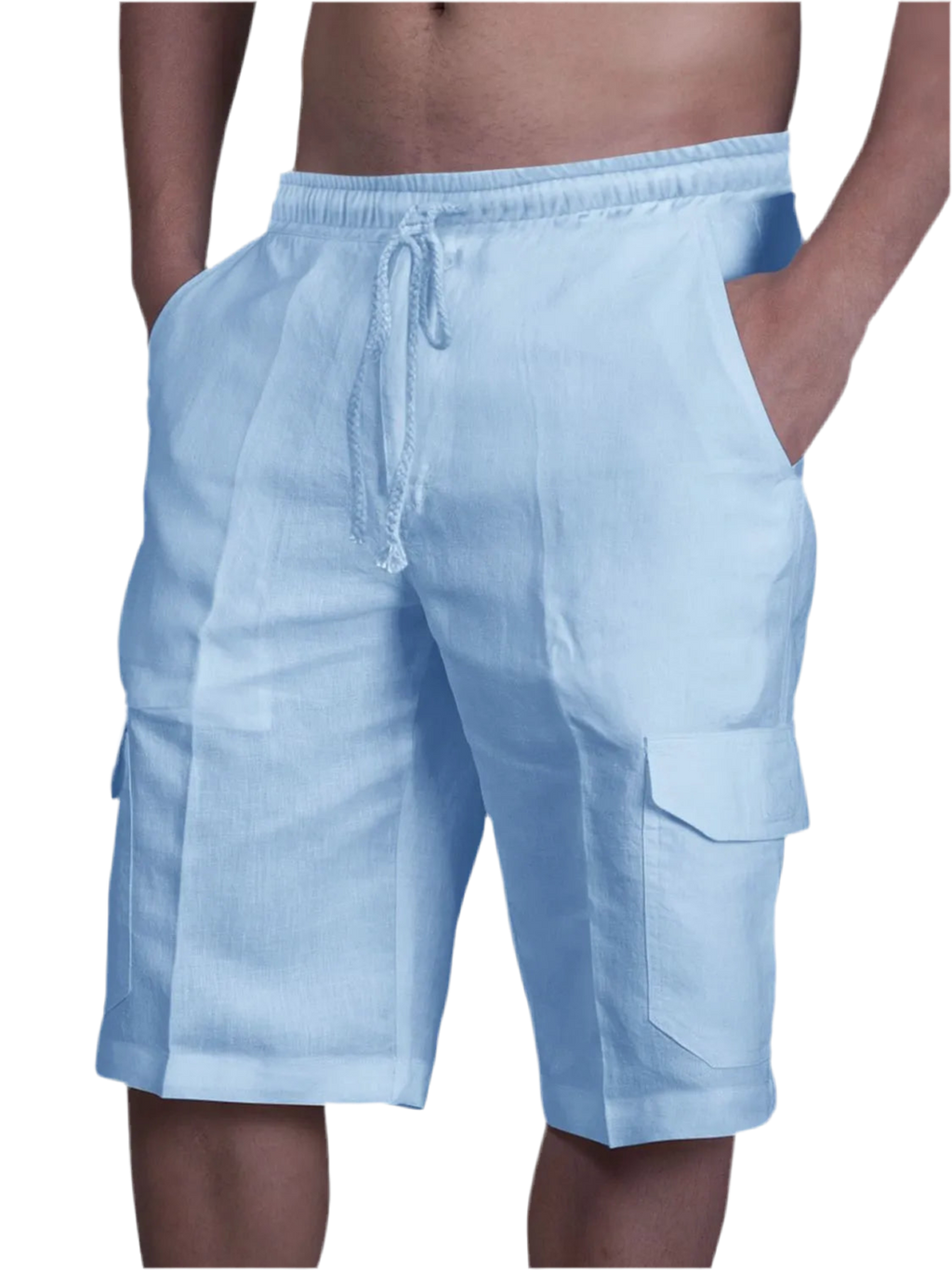 Drawstring Pocketed Shorts