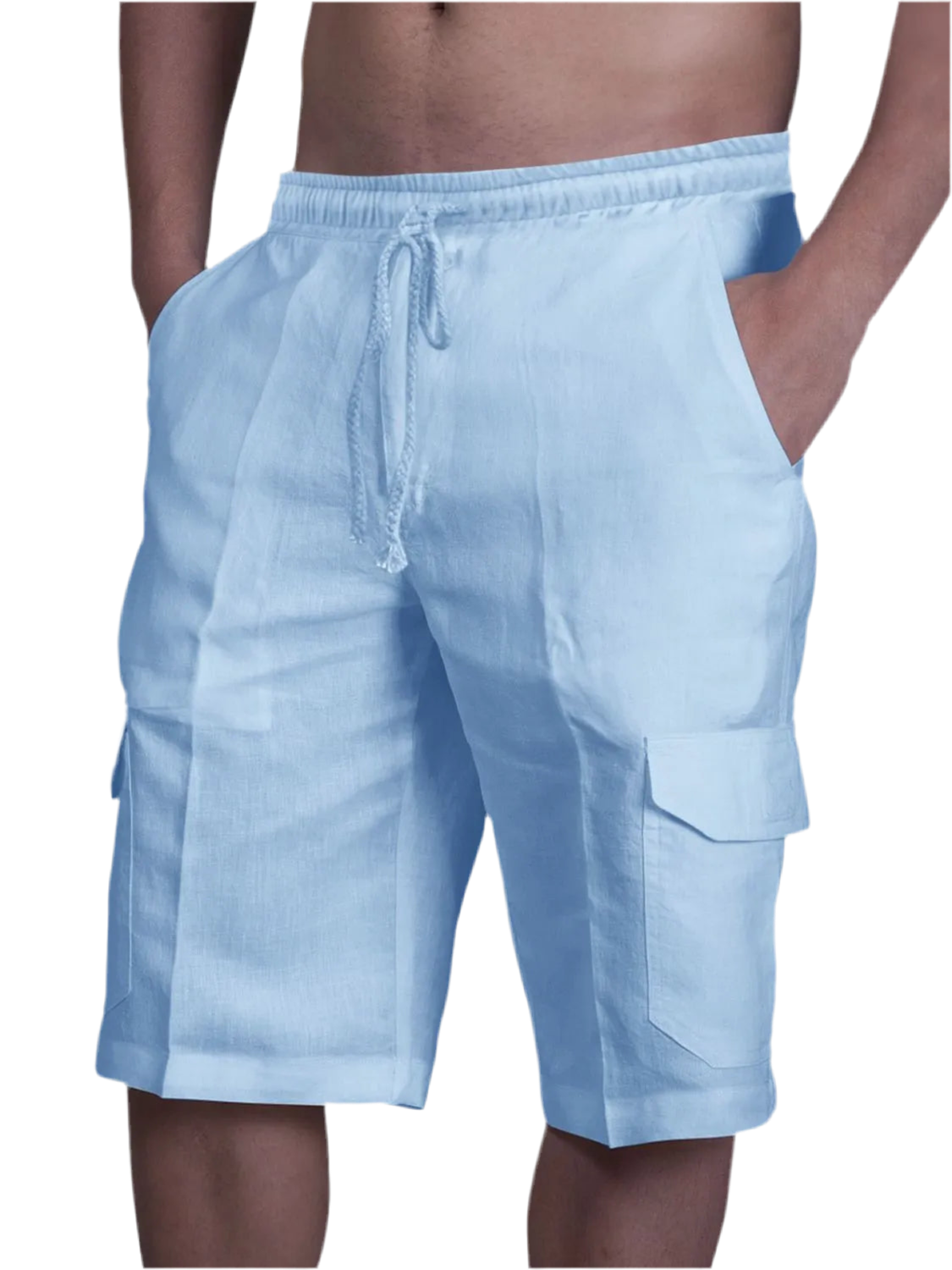 Drawstring Pocketed Shorts
