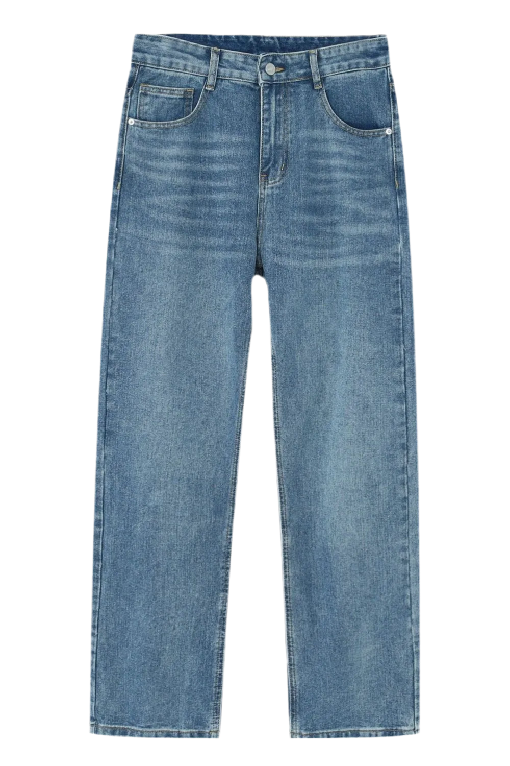 Straight Leg Jeans with Pockets
