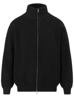 Ribbed Knit Zip-Up Cardigan