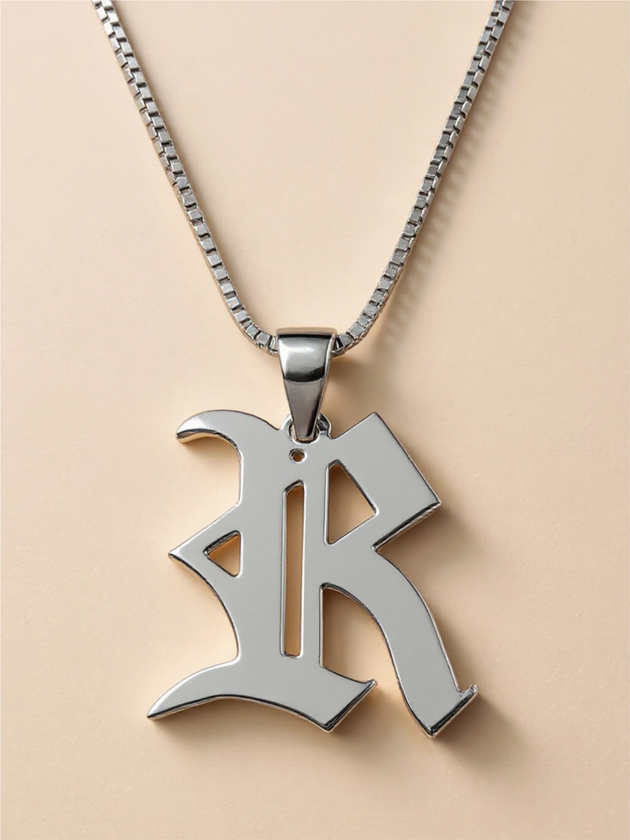 .925 Sterling Silver Letter "R" Charm Necklace