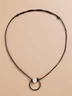 Pearl & Leather Adjustable Necklace