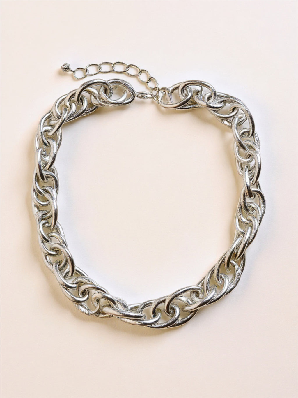 Trendy simple hip-hop punk twist design all-match necklace