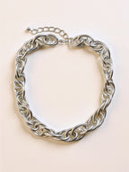 Trendy simple hip-hop punk twist design all-match necklace