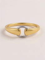 925 Sterling Silver & Gold Vermeil Mixed Metal Ring