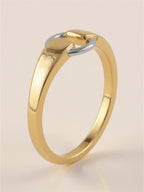 925 Sterling Silver & Gold Vermeil Mixed Metal Ring