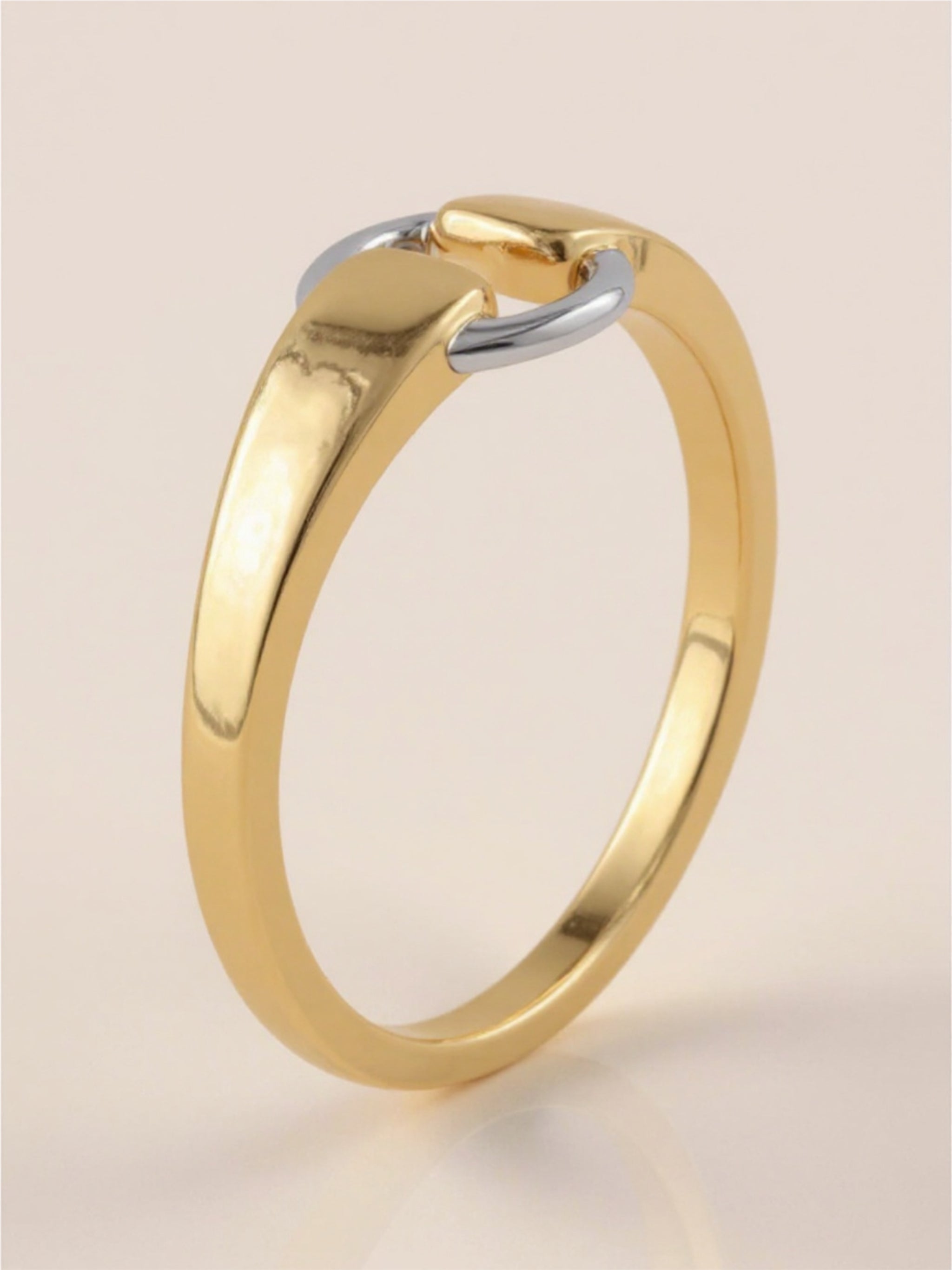 925 Sterling Silver & Gold Vermeil Mixed Metal Ring