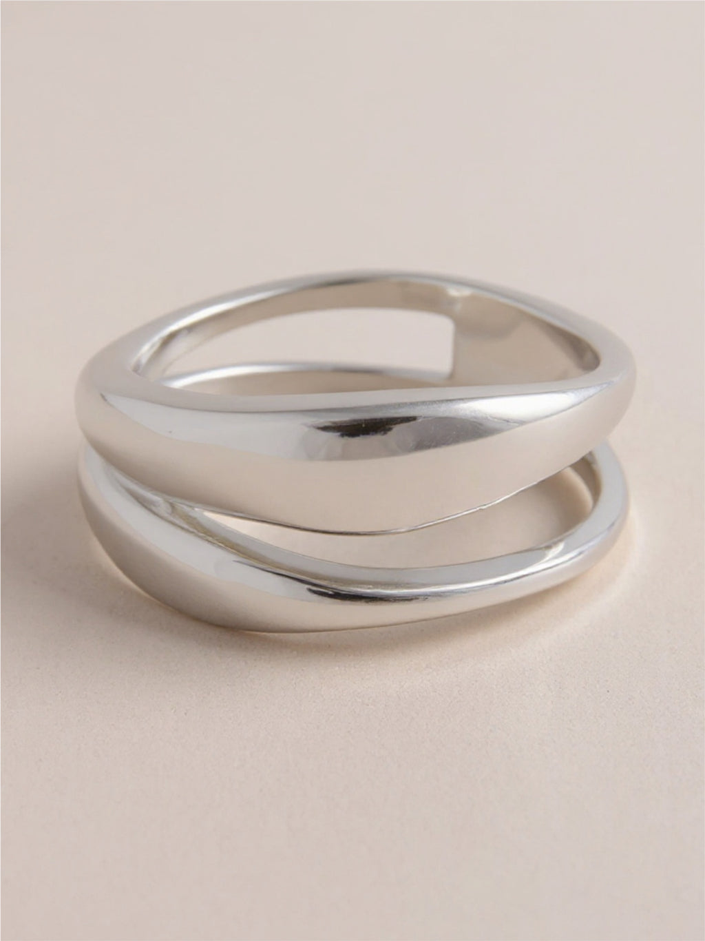 925 Sterling Silver Double-Layered Ring