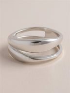 925 Sterling Silver Double-Layered Ring