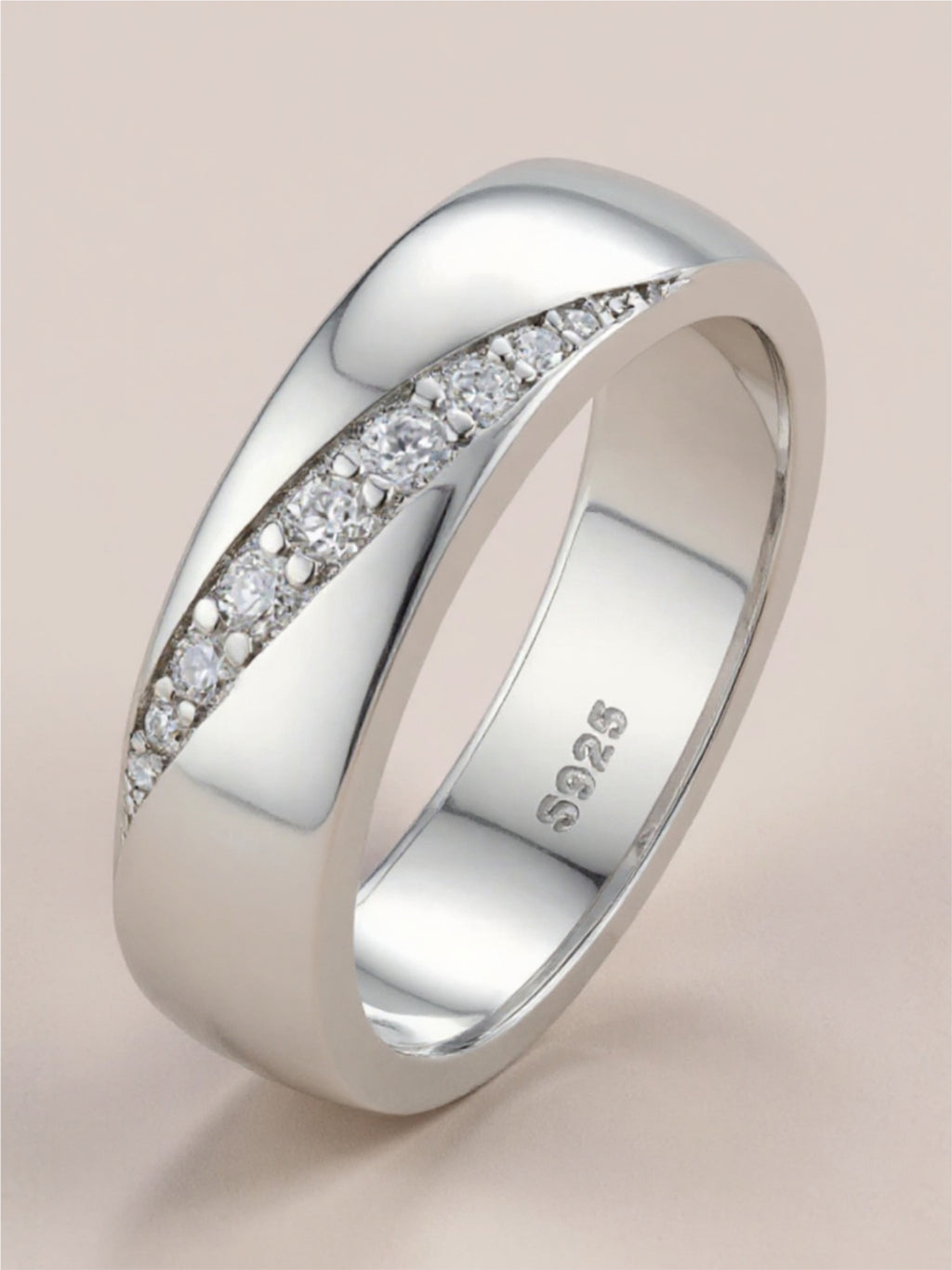 925 Sterling Silver Moissanite Ring