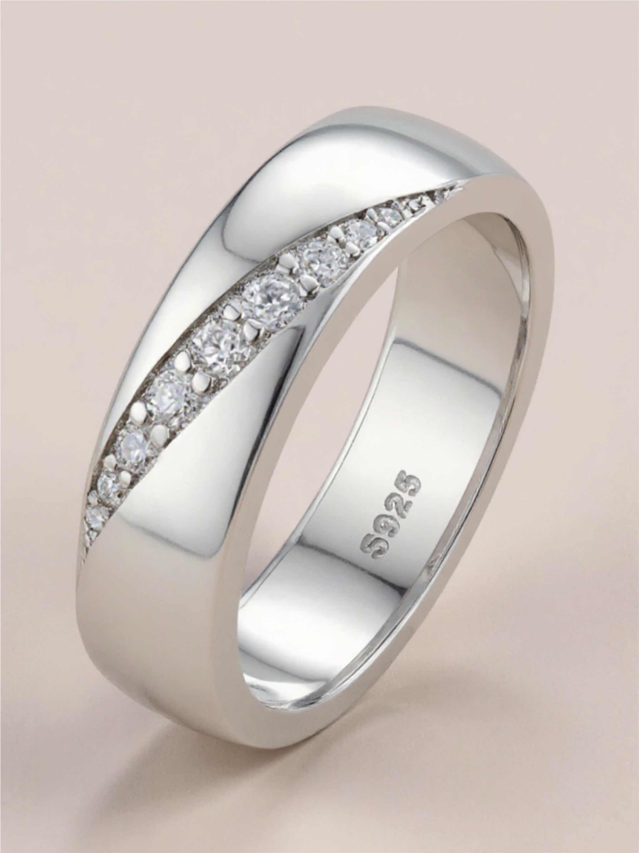 925 Sterling Silver Moissanite Ring