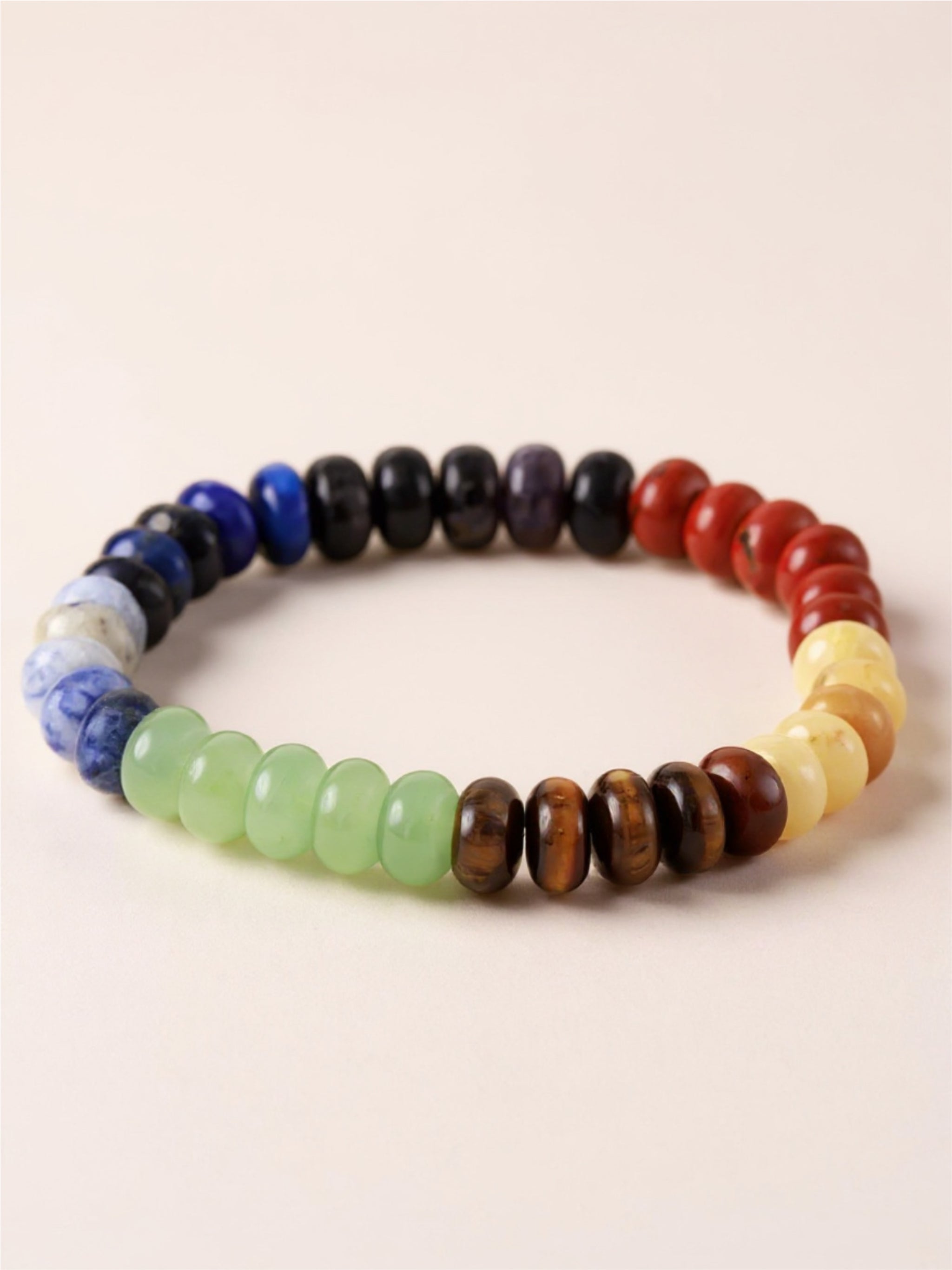 Contrast Natural Stone Bead Bracelet