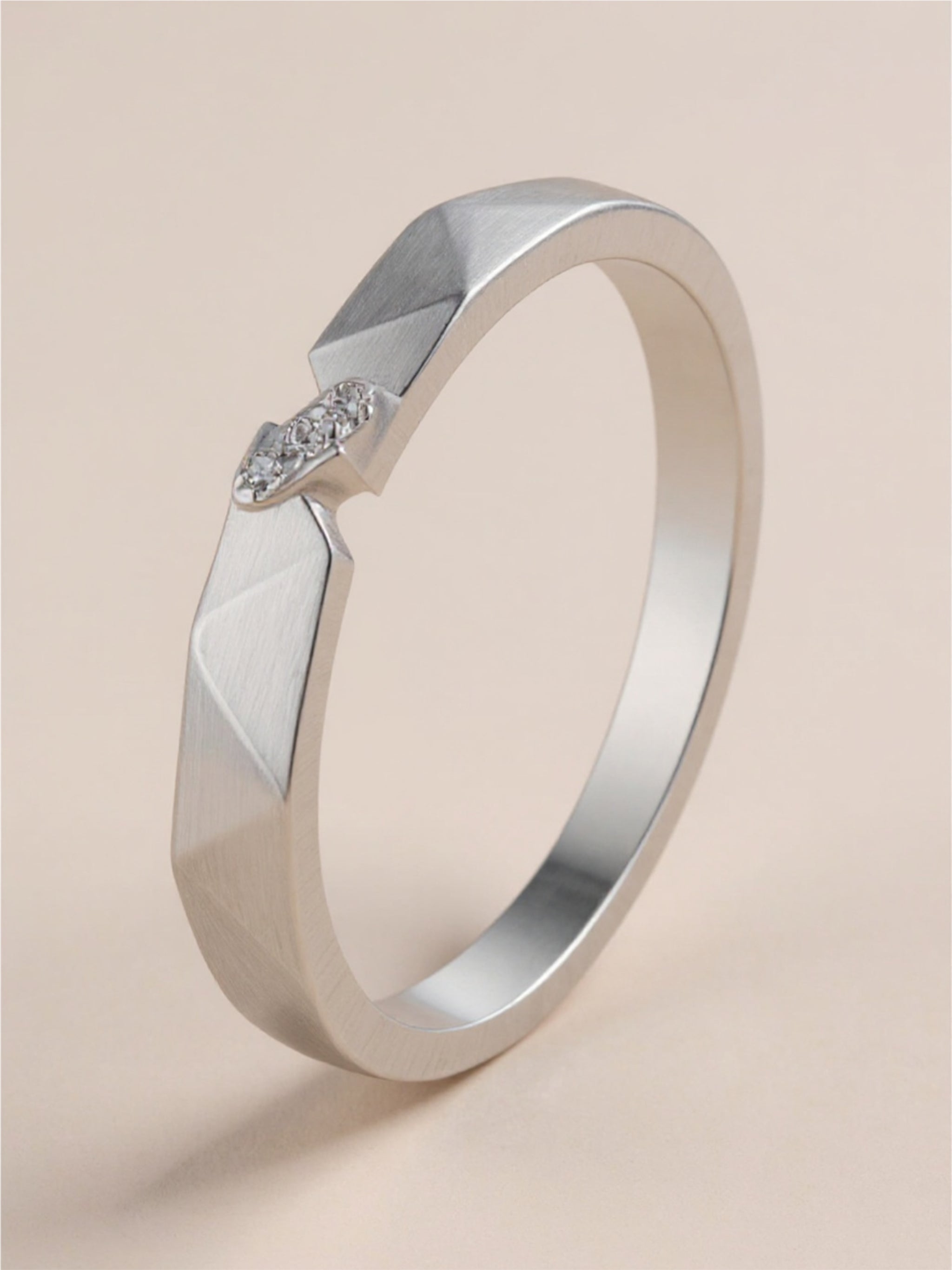 Moissanite Minimalist .925 Sterling Silver Ring