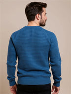 Texture Round Neck Long Sleeve Sweater