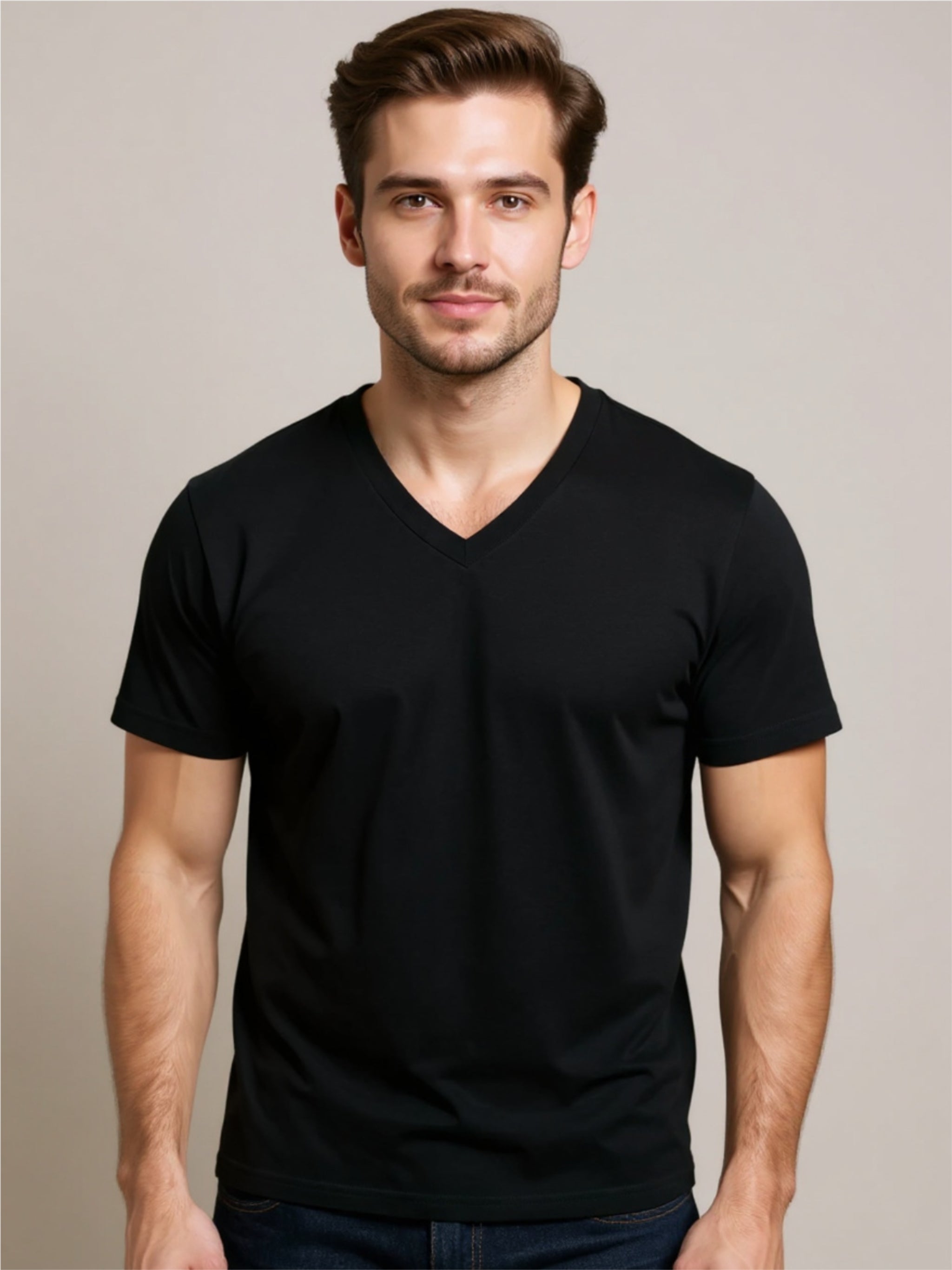 V-Neck Short Sleeve T-Shirt