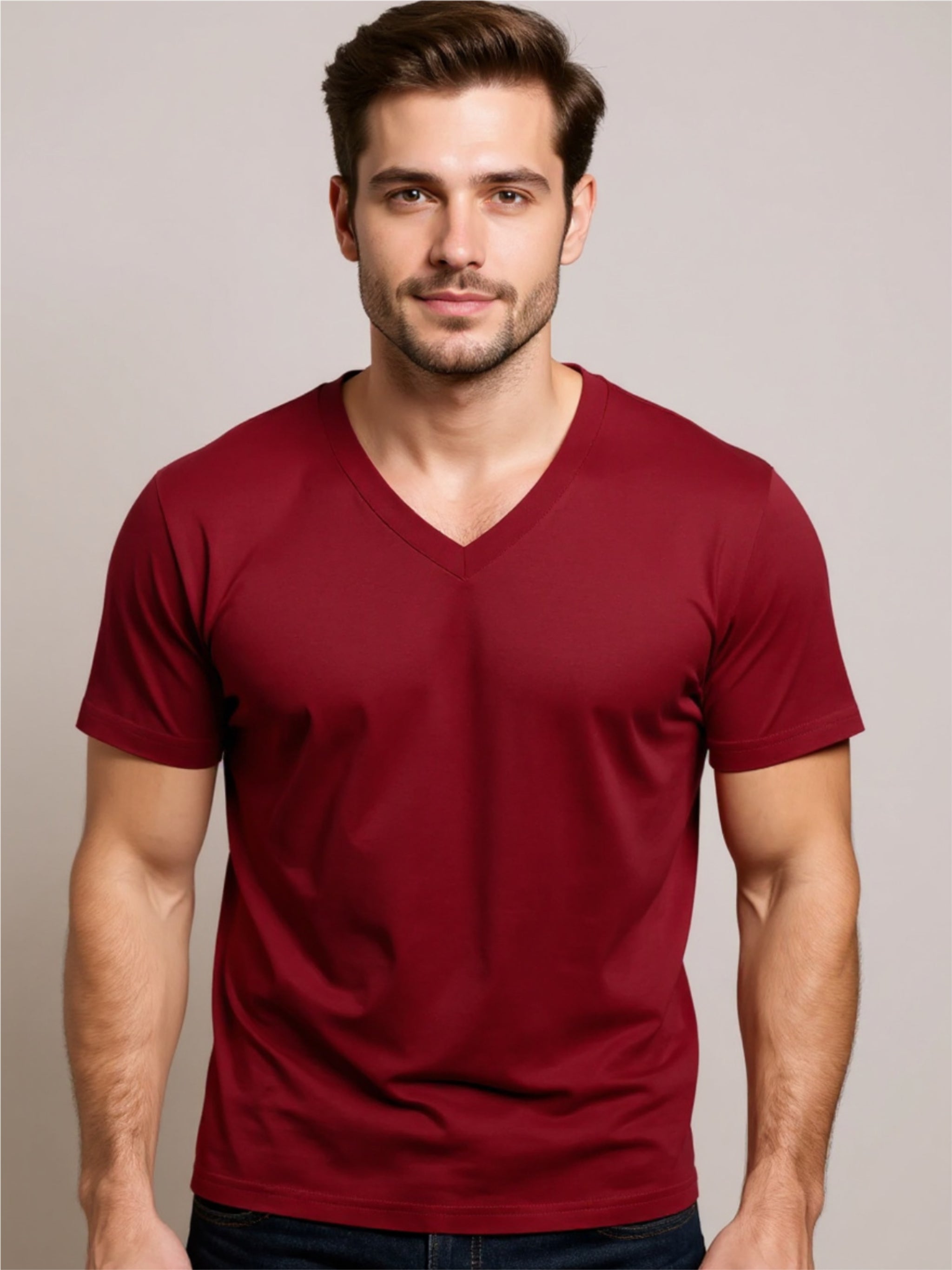 V-Neck Short Sleeve T-Shirt