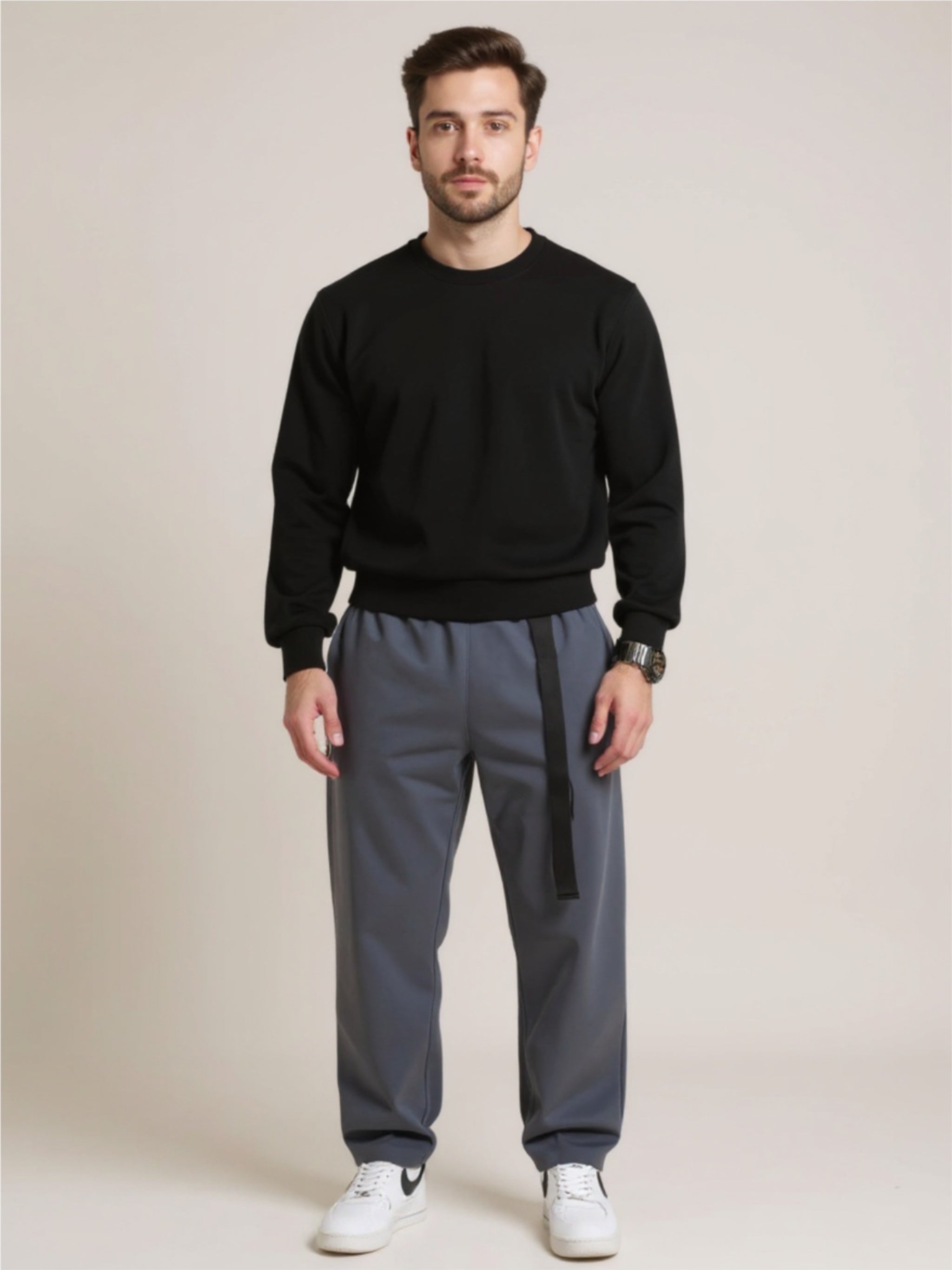 Solid Loose Fit Pants