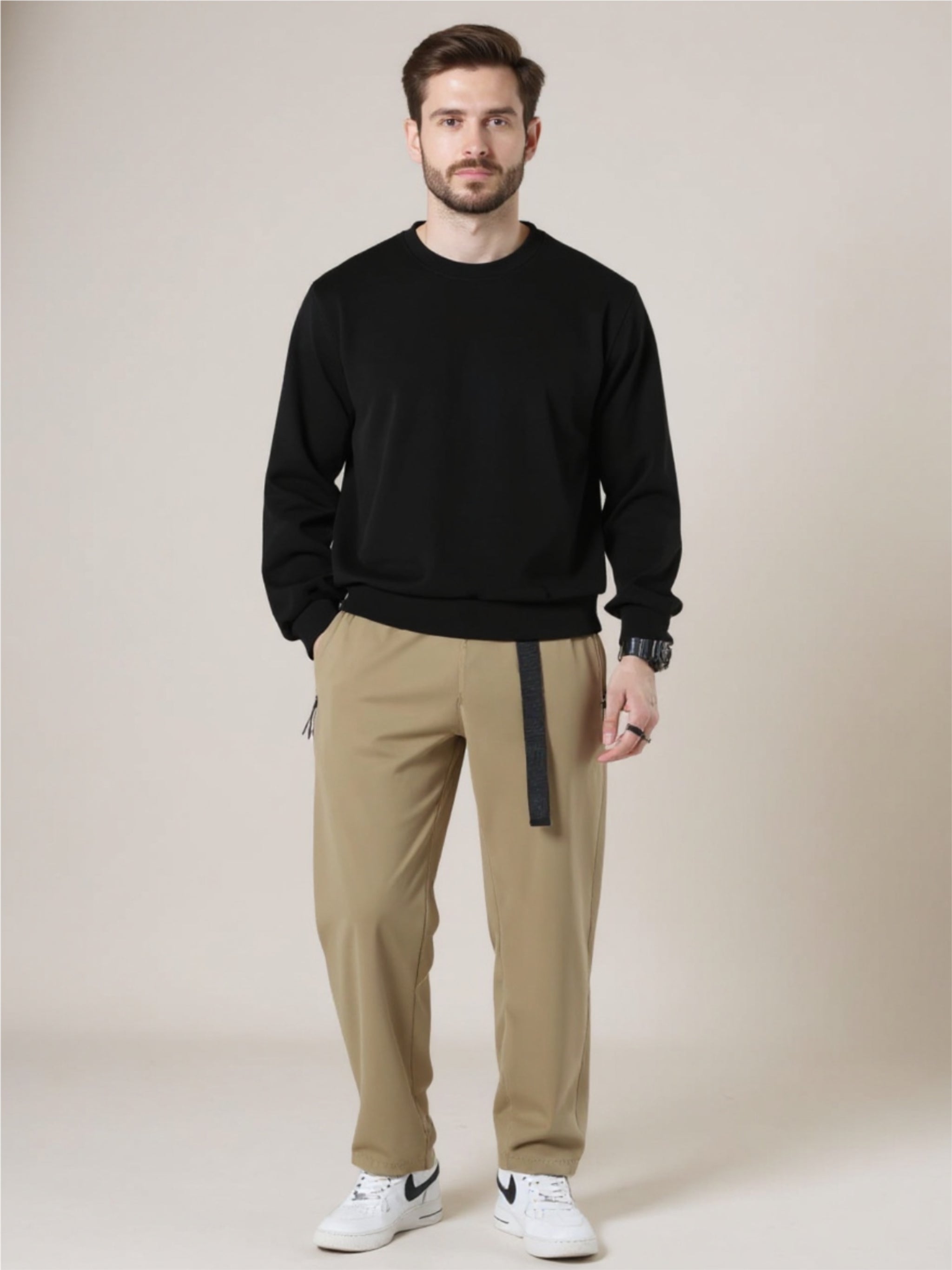 Solid Loose Fit Pants