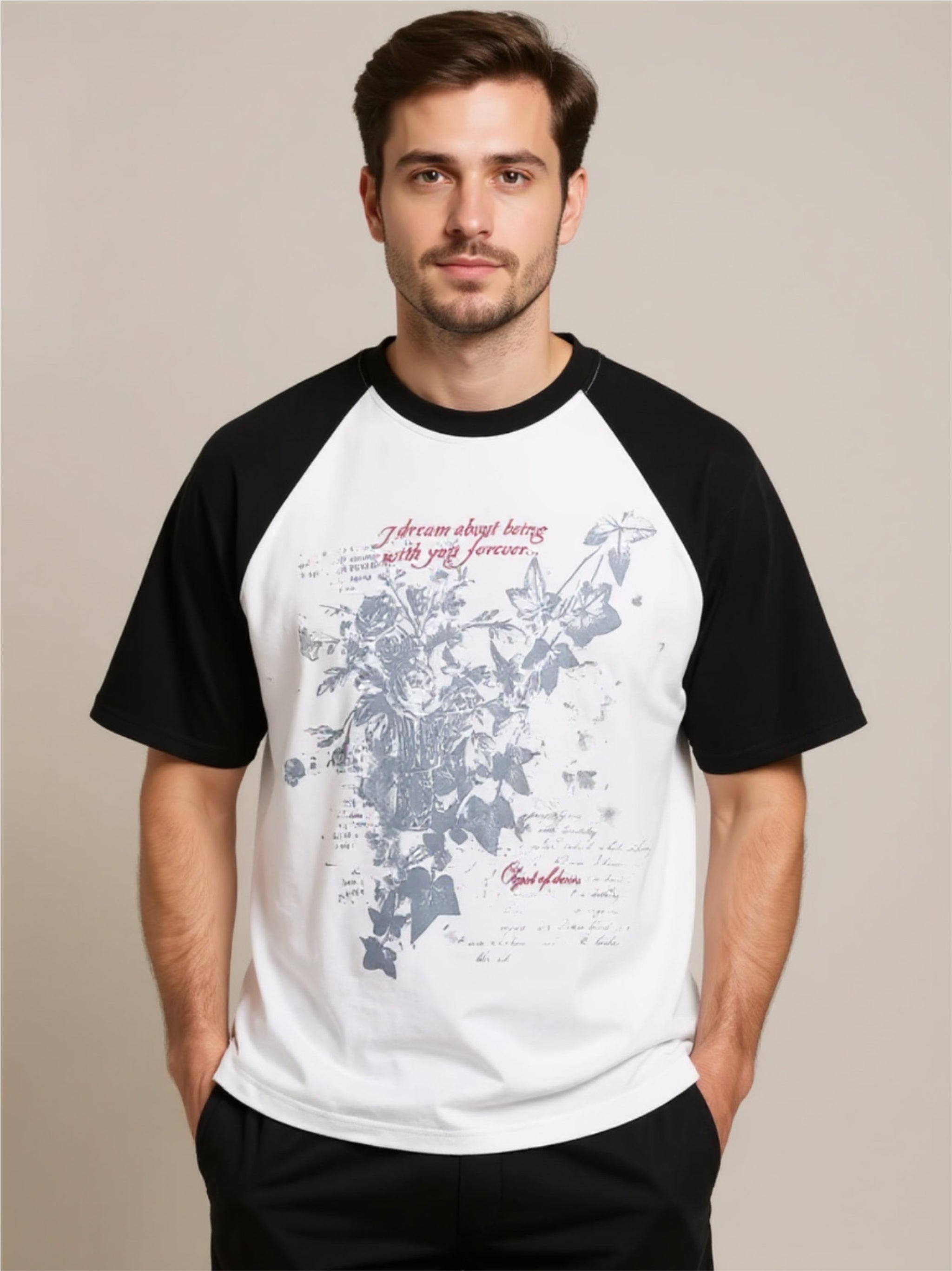 Graphic Round Neck Short Sleeve T-Shirt
