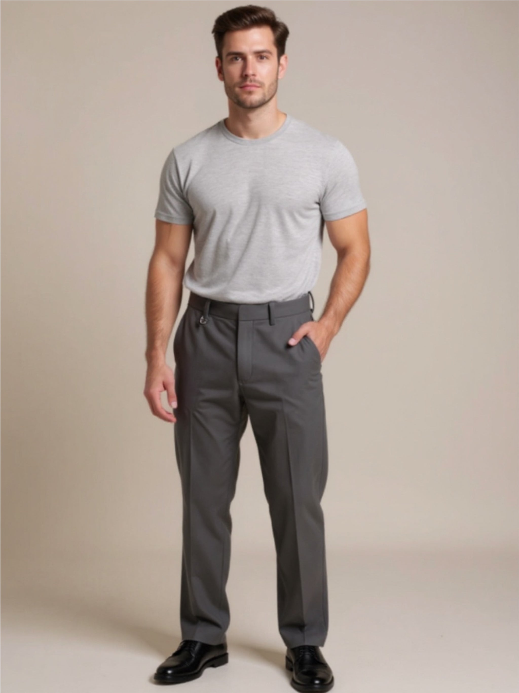 Slim Fit Pants with Pockets