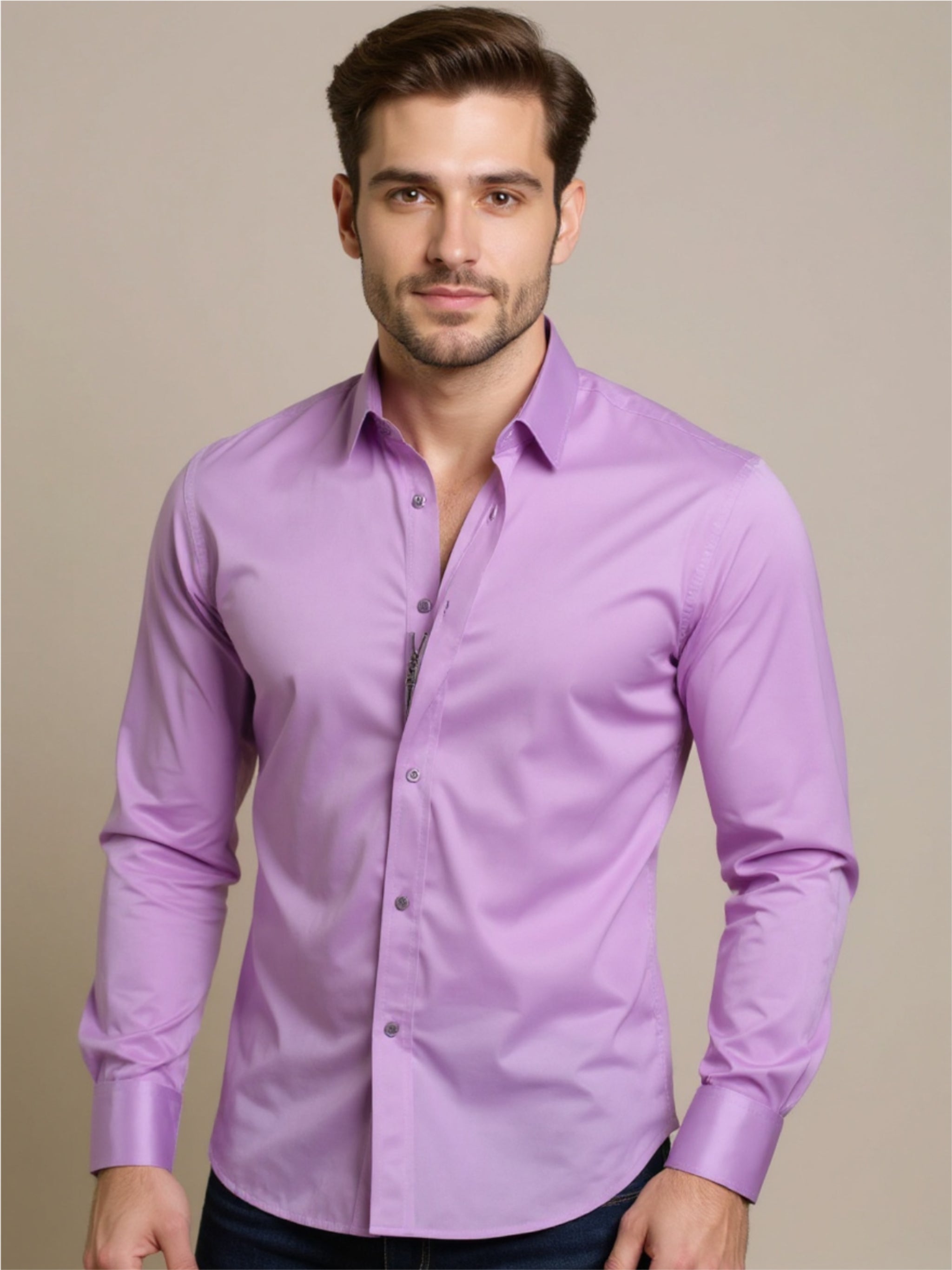 Classic Button-Down Long Sleeve Business Shirt
