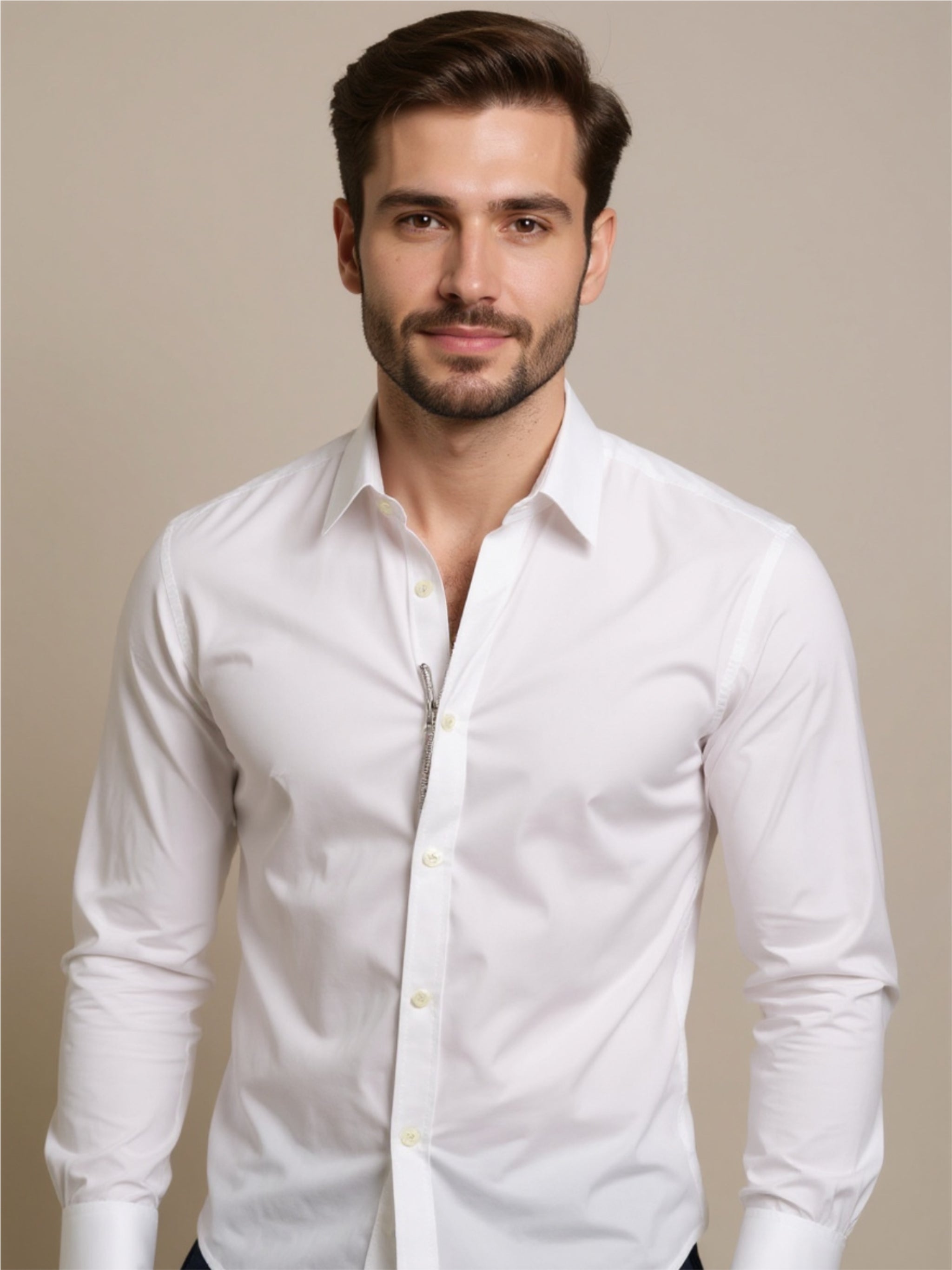 Classic Button-Down Long Sleeve Business Shirt