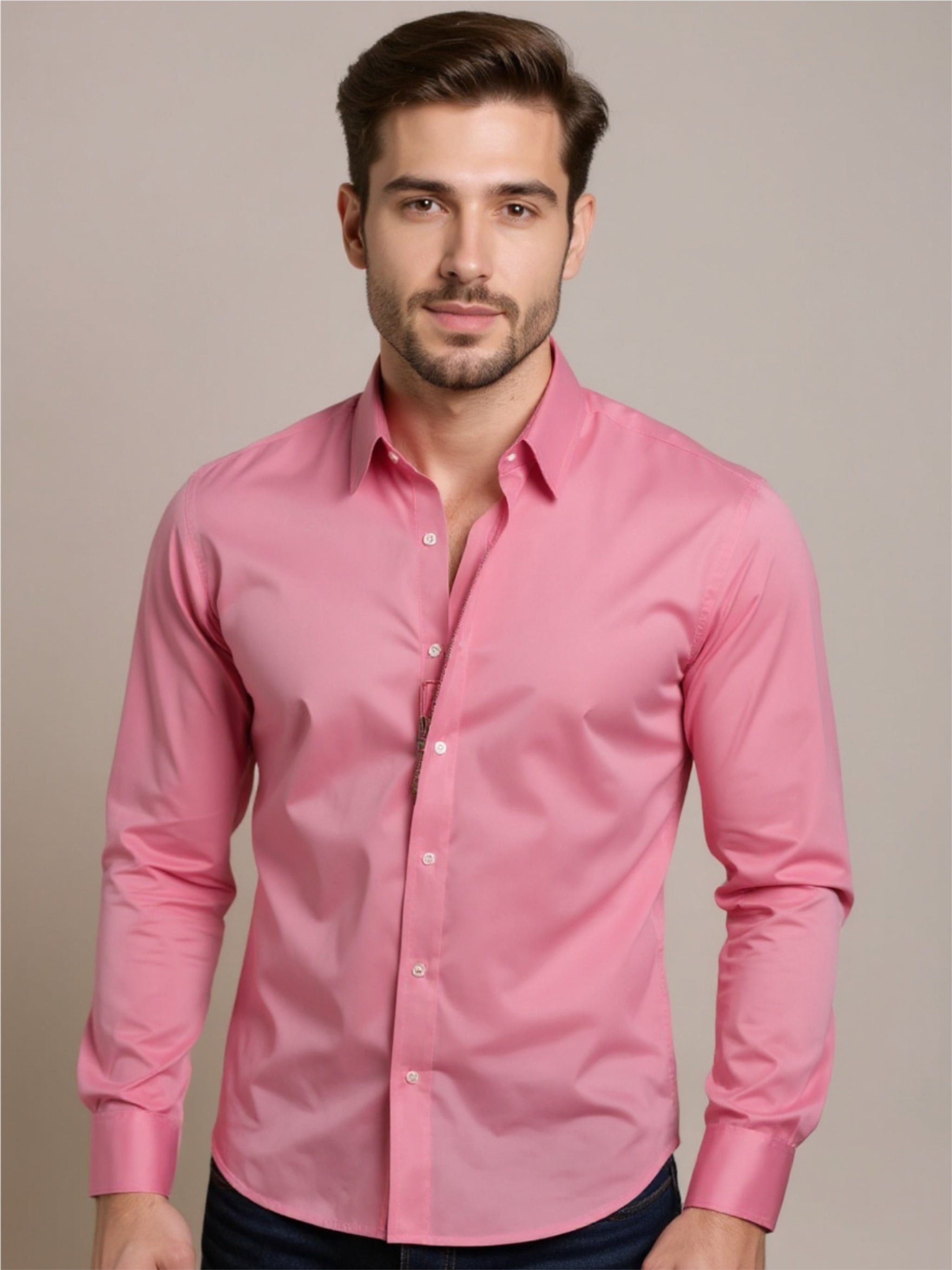 Classic Button-Down Long Sleeve Business Shirt