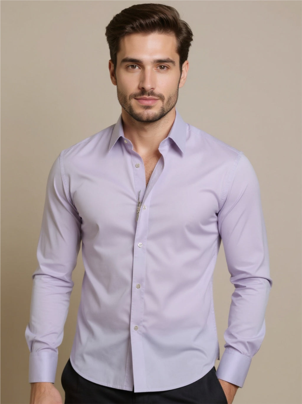 Classic Button-Down Long Sleeve Business Shirt