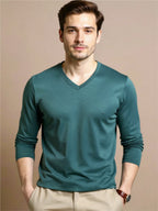 V-Neck Long Sleeve T-Shirt