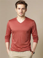 V-Neck Long Sleeve T-Shirt