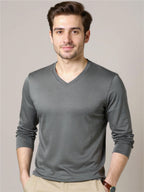 V-Neck Long Sleeve T-Shirt