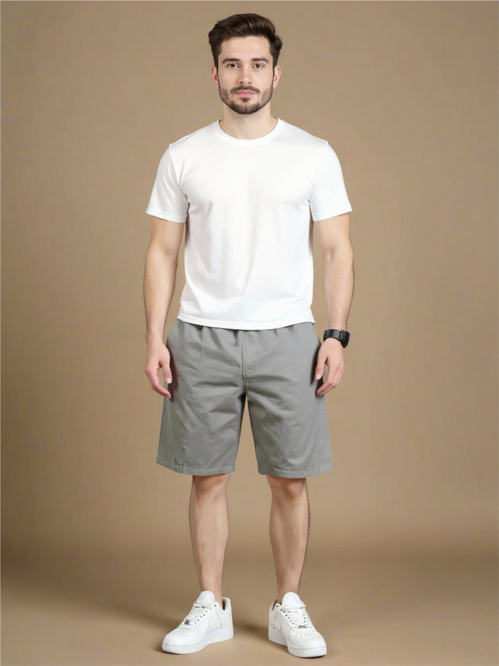 Casual Elastic Waist Shorts