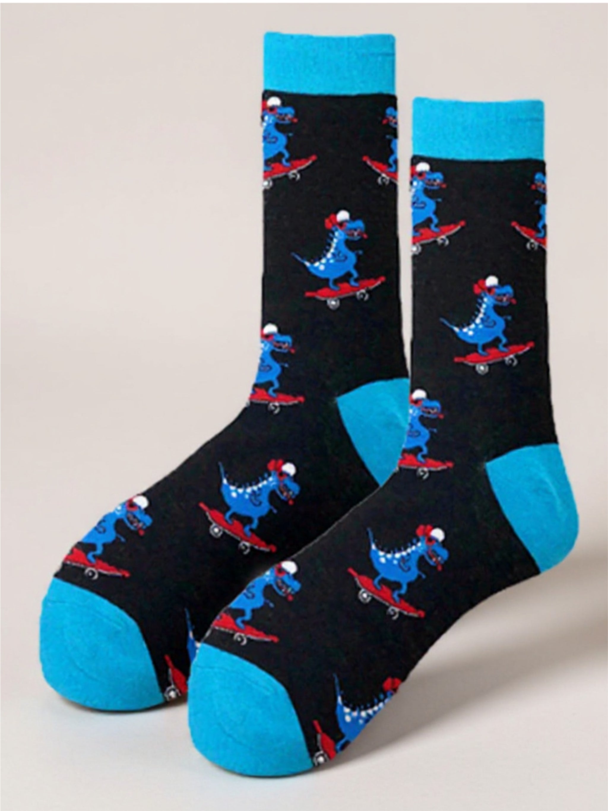 Dinosaur Prink Knit Socks - 2 Pairs