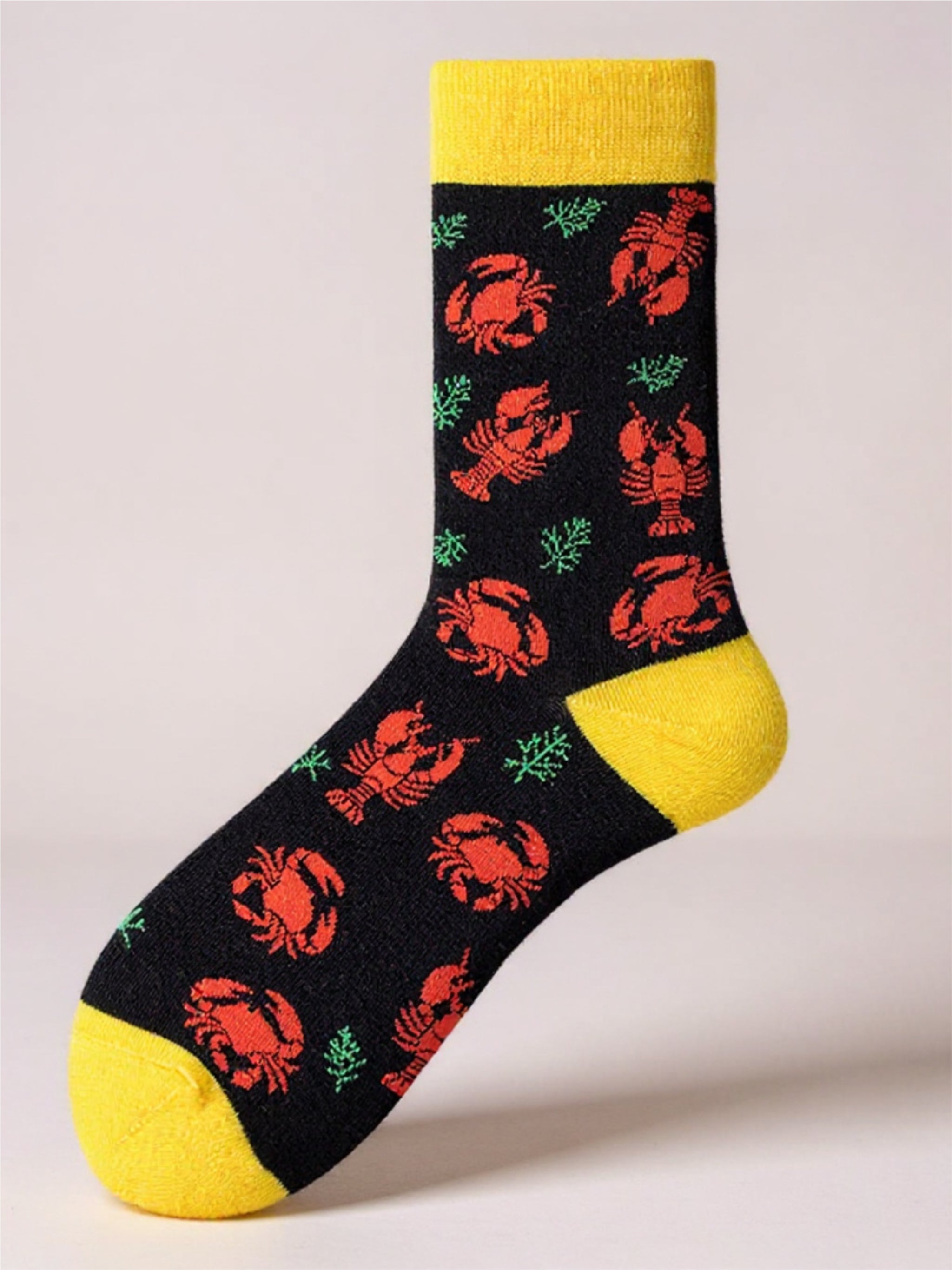 Lobster Print Knit Socks - 3 Pairs