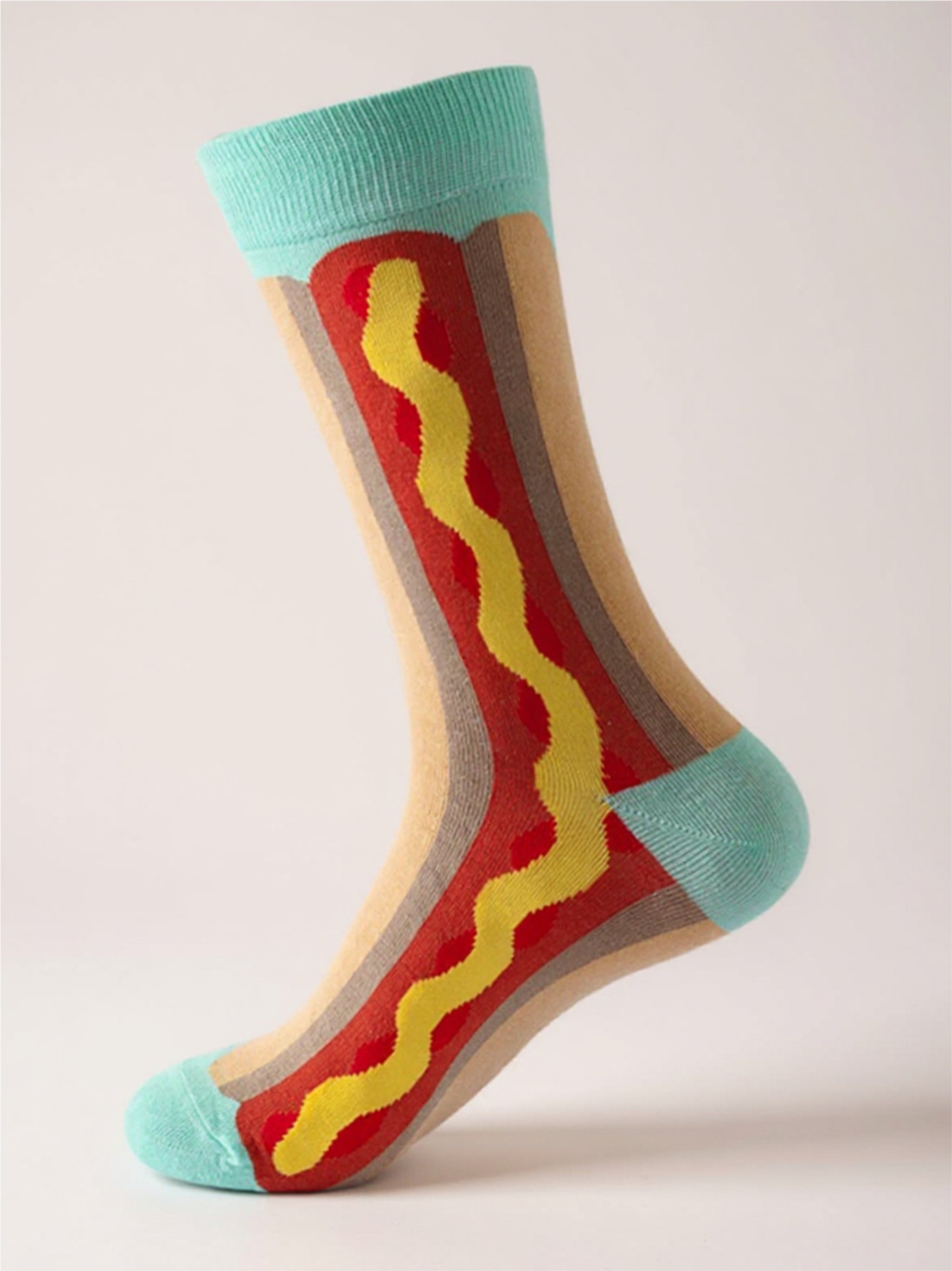Food Print Knit Socks - 1 Pair
