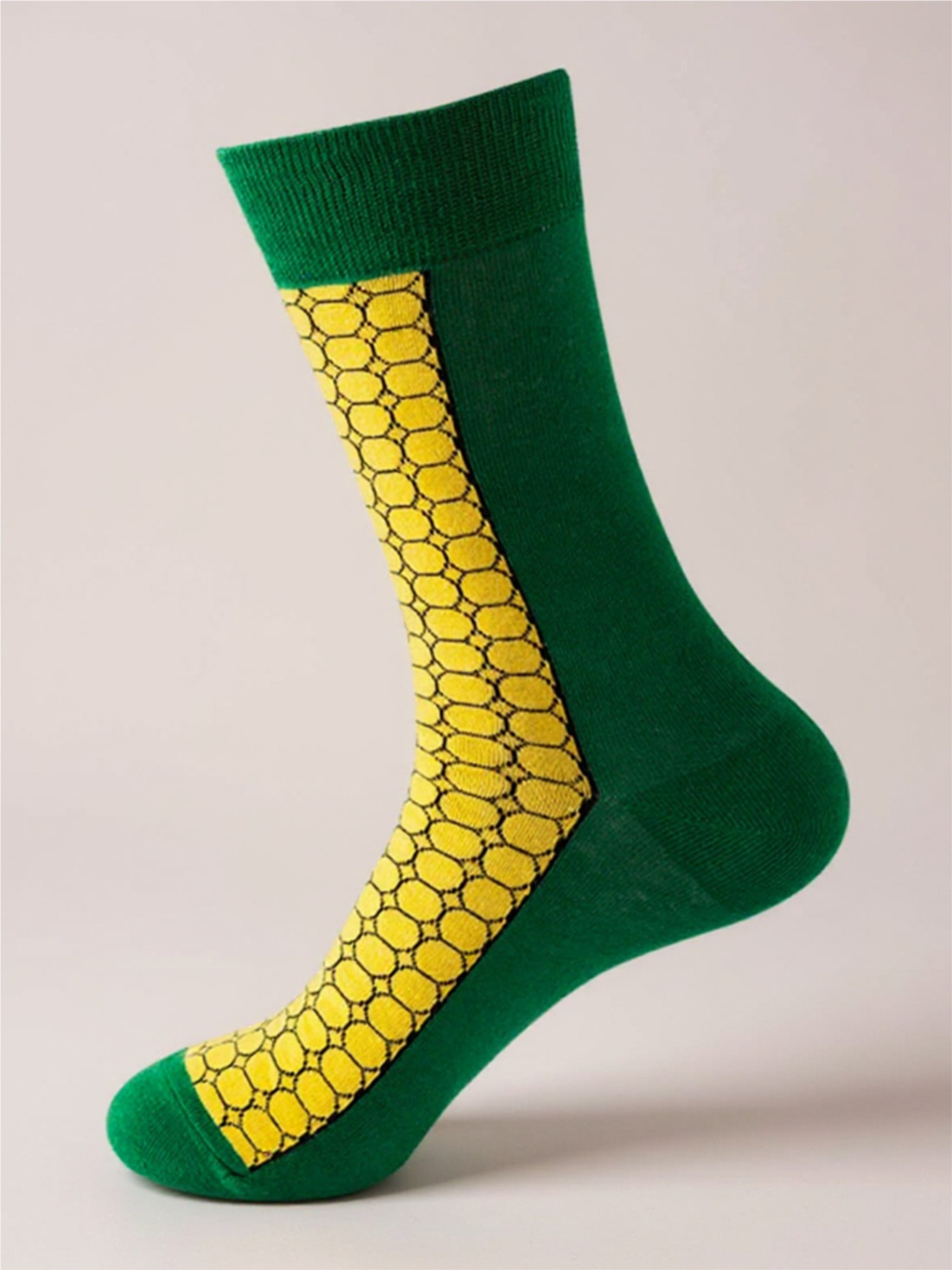 Food Print Knit Socks - 1 Pair