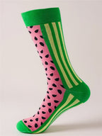 Food Print Knit Socks - 1 Pair