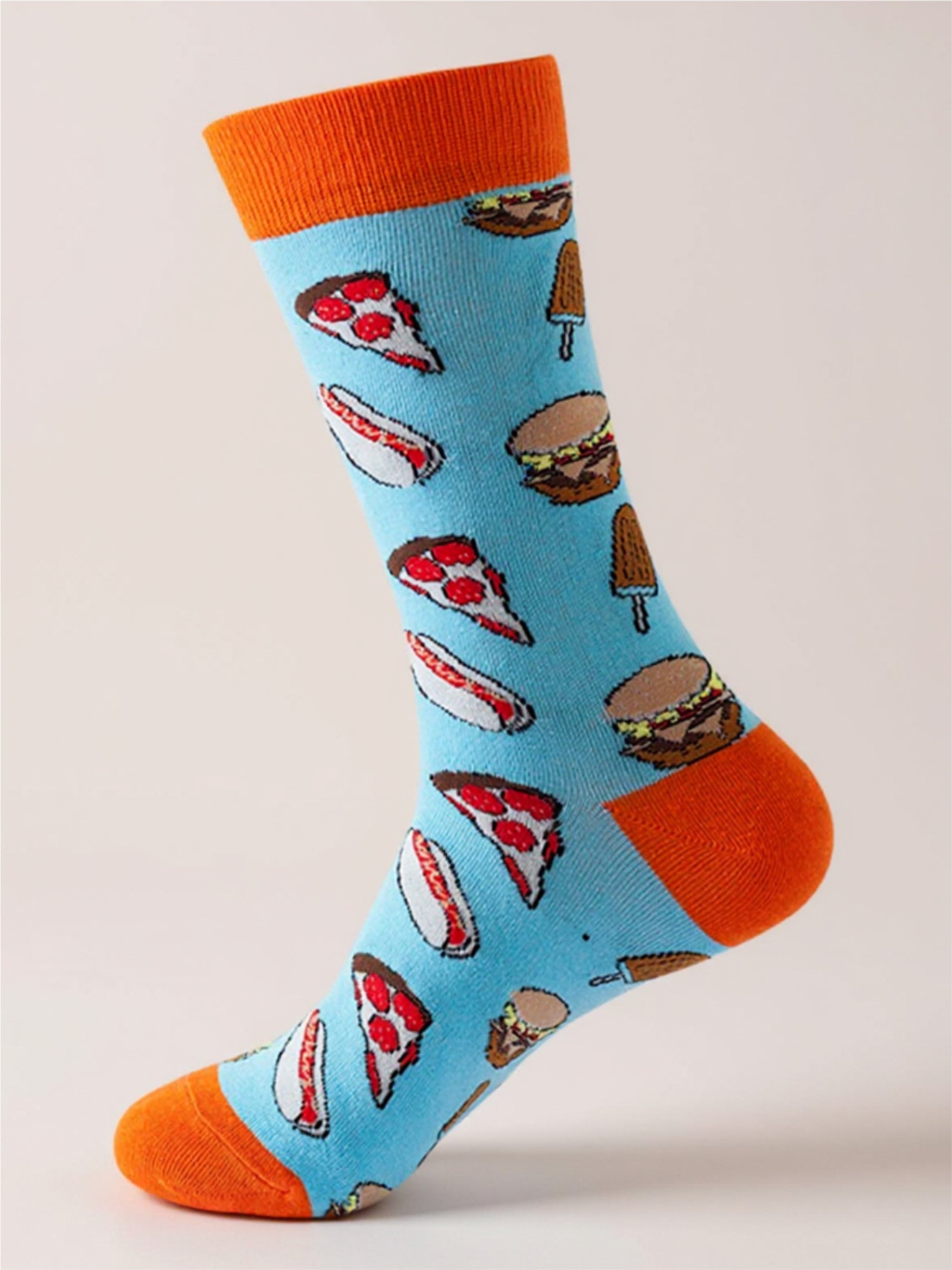 Food Print Knit Socks - 1 Pair