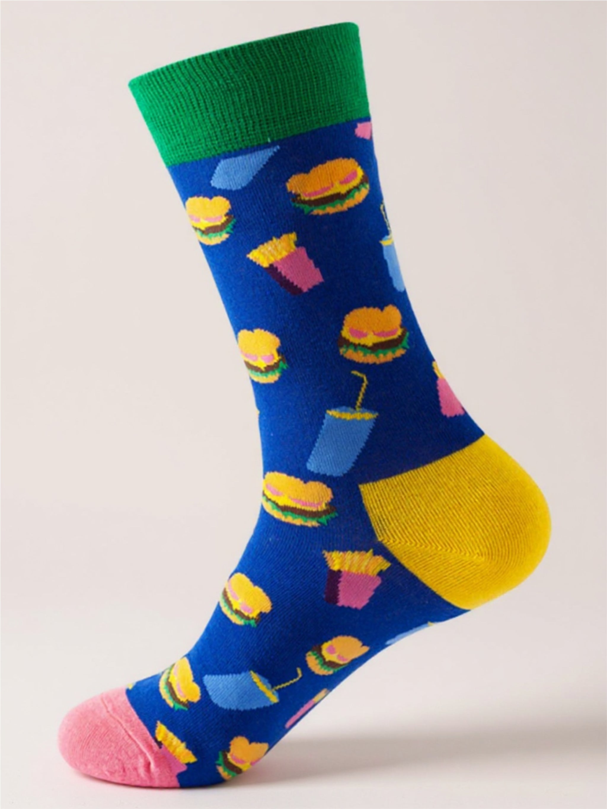 Food Print Knit Socks - 1 Pair