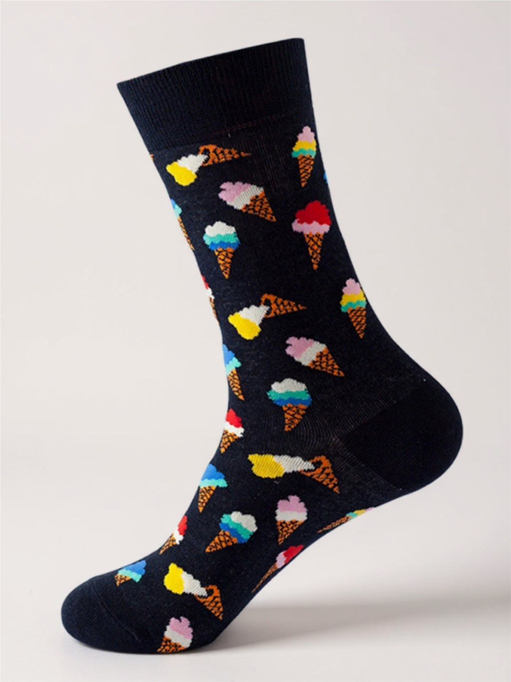Food Print Knit Socks - 1 Pair