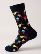 Food Print Knit Socks - 1 Pair