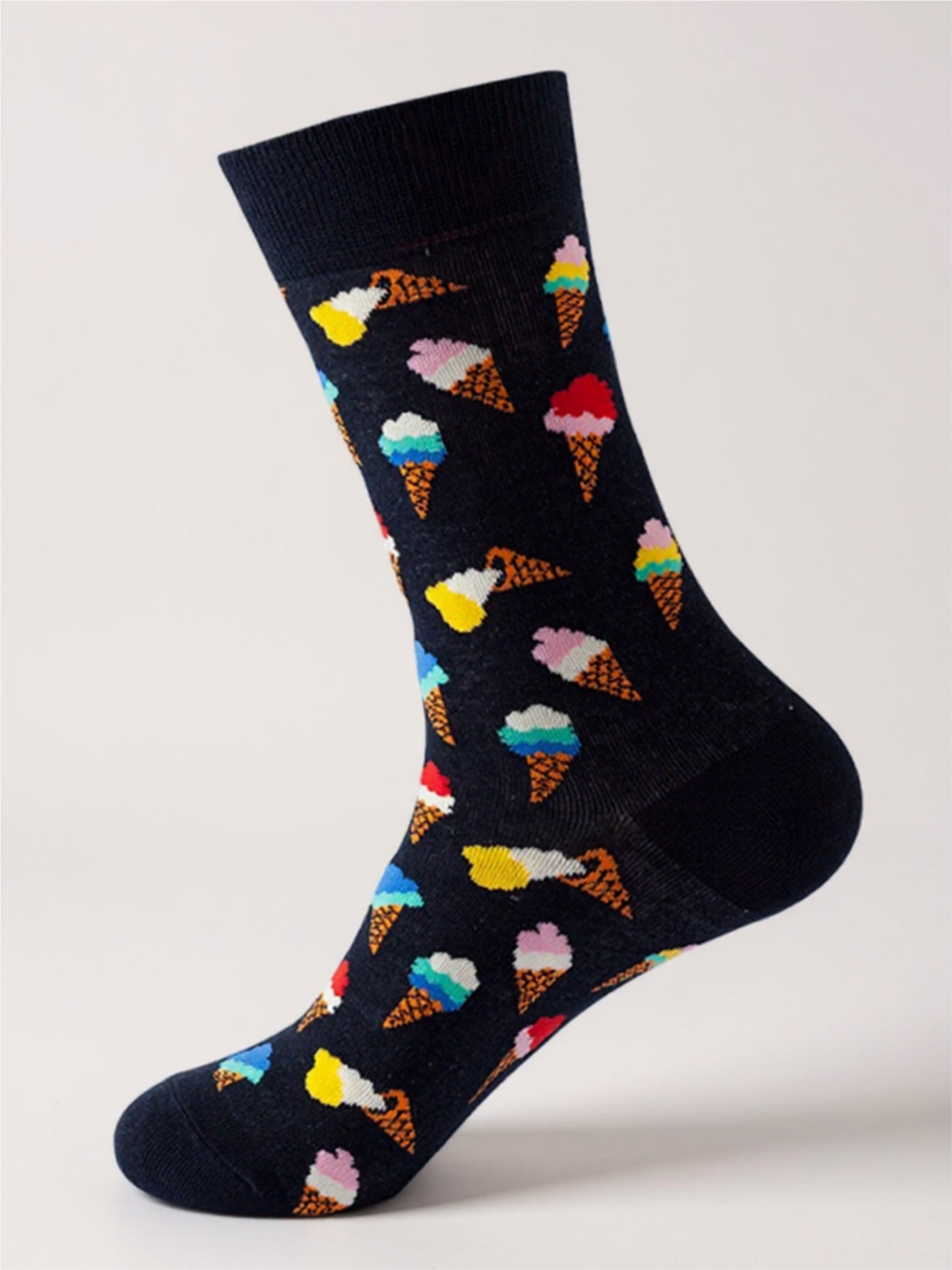 Food Print Knit Socks - 1 Pair