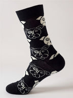 Dog Print Knit Socks - 1 Pair