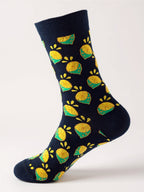 Fruit Print Knit Socks - 1 Pair